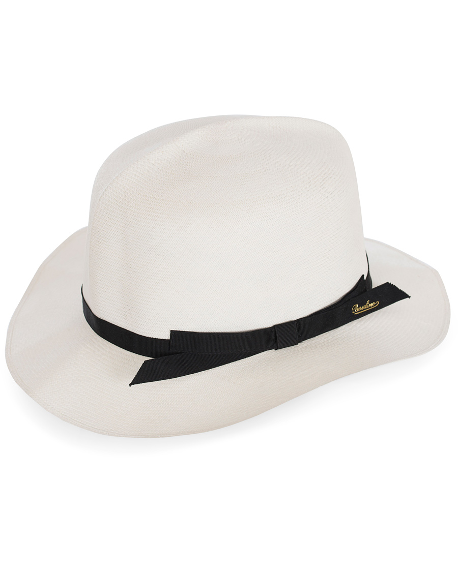 Herr | Borsalino Montechristi Rollable Panama Hat White | Borsalino | Montechristi Rollable Panama Hat White
