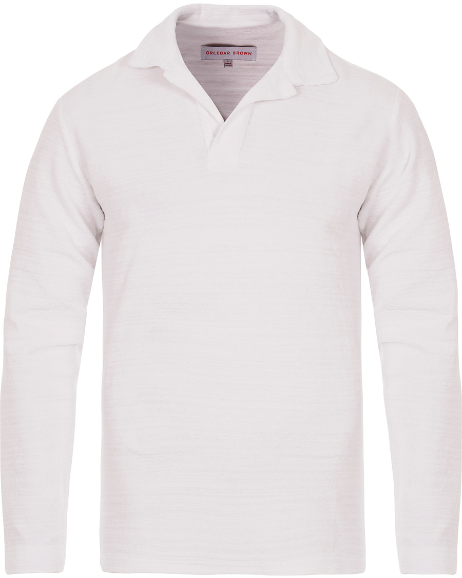 Herr | Tröjor | Orlebar Brown | Archie Long Sleeve Polo White