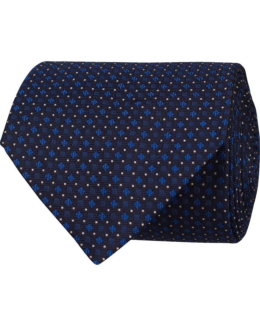 Herr | Paul Smith Accessories Woven Micro Structure 8 cm Silk Tie Navy | Paul Smith Accessories | Woven Micro Structure 8 cm Silk Tie Navy