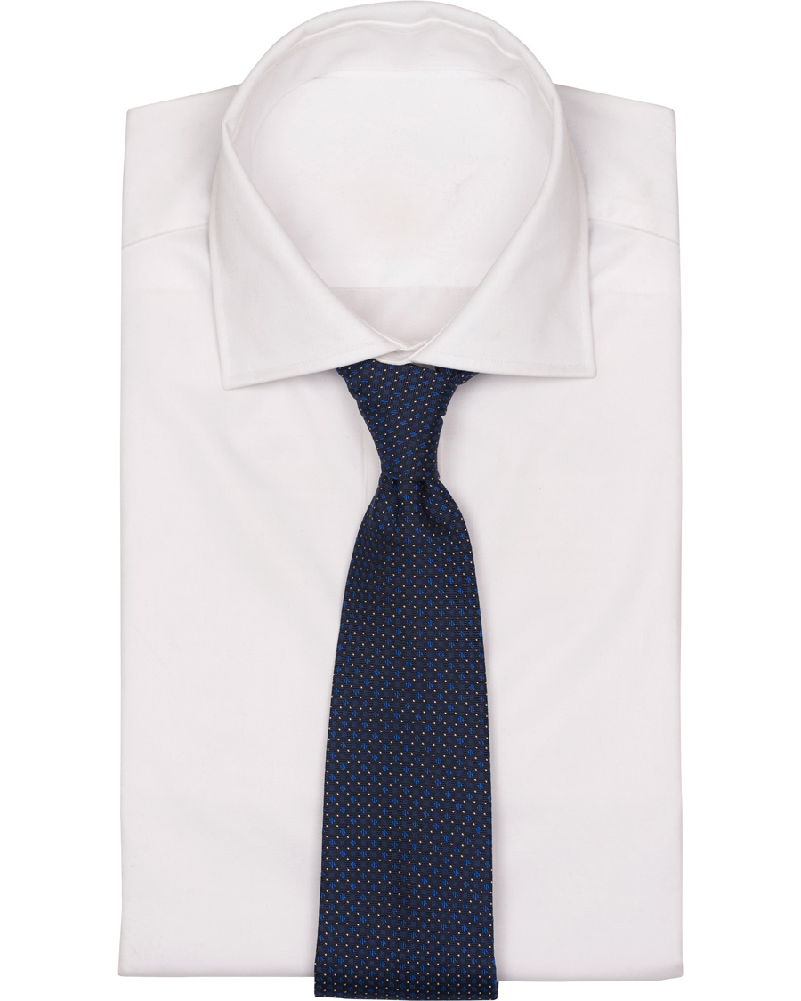 Herr | Paul Smith Accessories Woven Micro Structure 8 cm Silk Tie Navy | Paul Smith Accessories | Woven Micro Structure 8 cm Silk Tie Navy