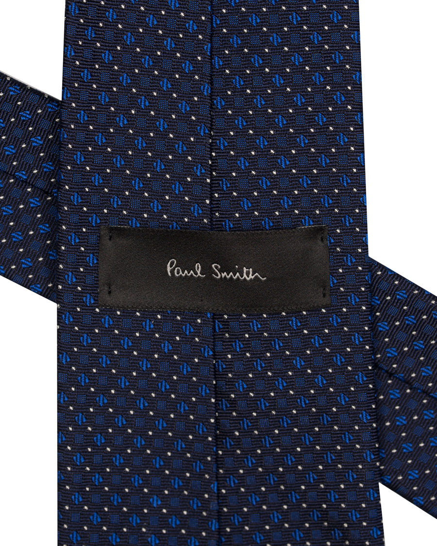 Herr | Paul Smith Accessories Woven Micro Structure 8 cm Silk Tie Navy | Paul Smith Accessories | Woven Micro Structure 8 cm Silk Tie Navy