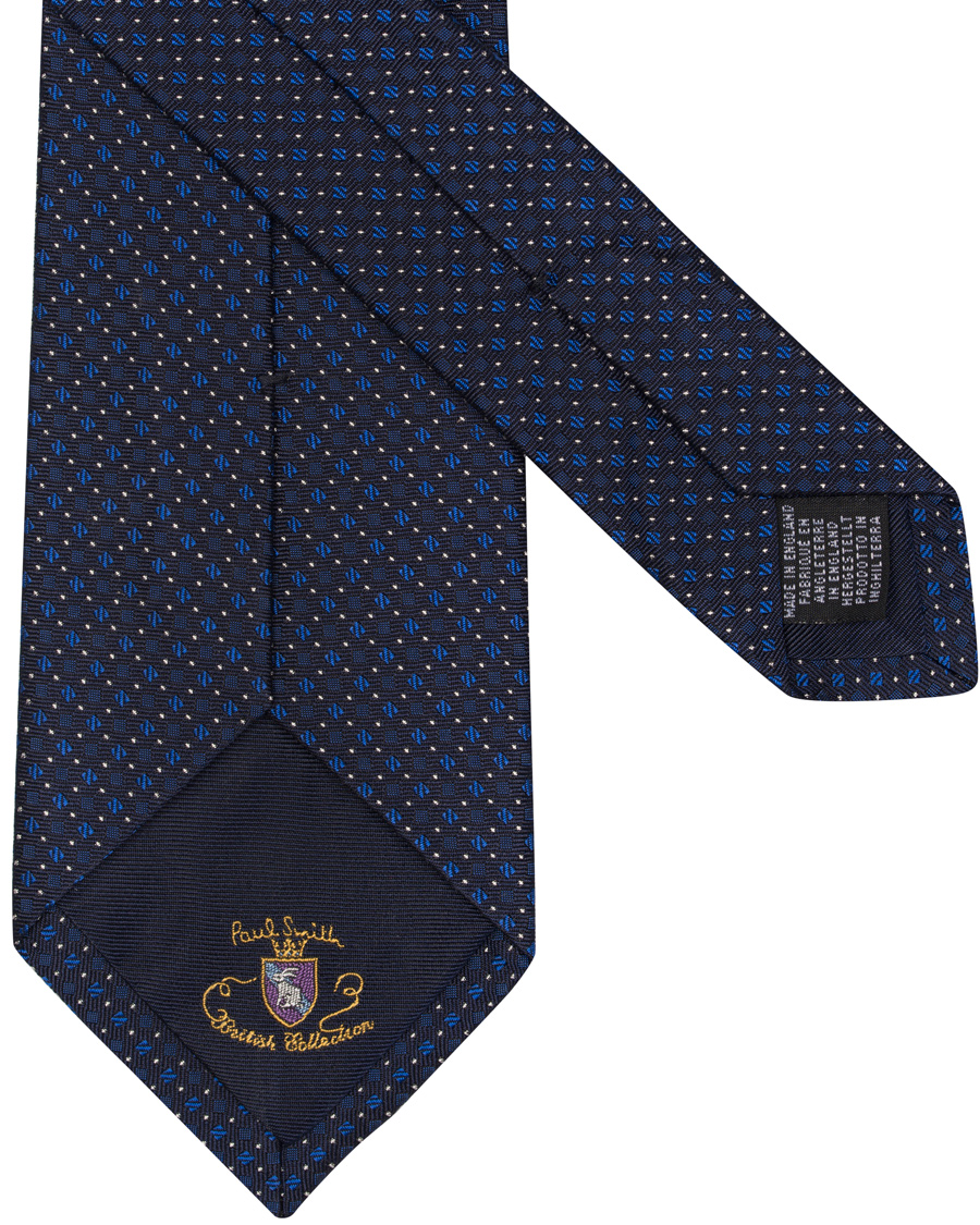 Herr | Paul Smith Accessories Woven Micro Structure 8 cm Silk Tie Navy | Paul Smith Accessories | Woven Micro Structure 8 cm Silk Tie Navy