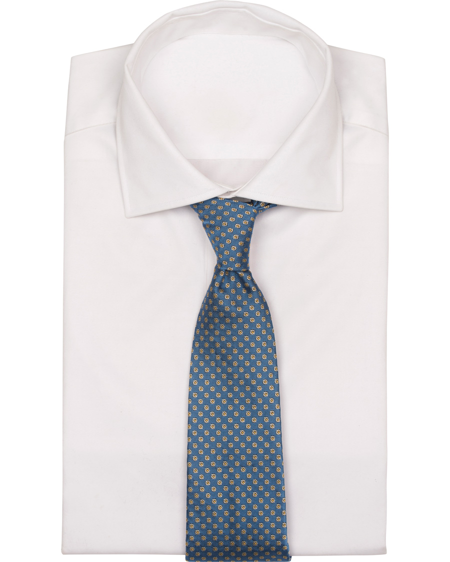 Herr | Paul Smith Accessories Woven Micro Medalion 8 cm Silk Tie Light Blue | Paul Smith Accessories | Woven Micro Medalion 8 cm Silk Tie Light Blue