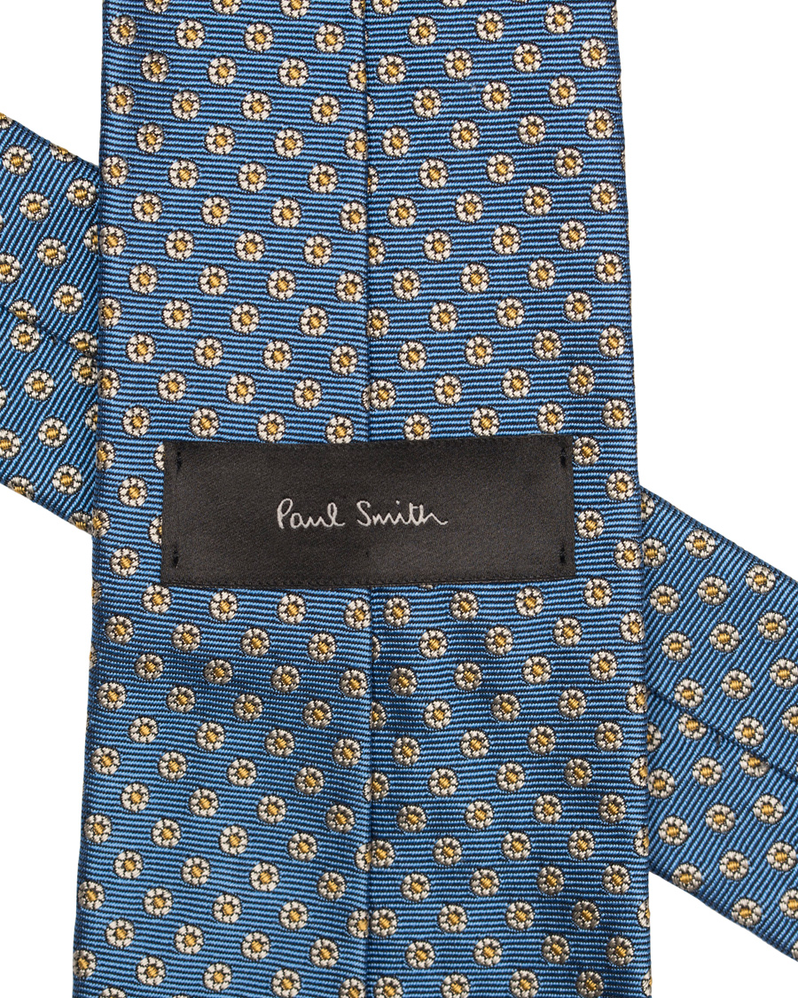 Herr | Paul Smith Accessories Woven Micro Medalion 8 cm Silk Tie Light Blue | Paul Smith Accessories | Woven Micro Medalion 8 cm Silk Tie Light Blue