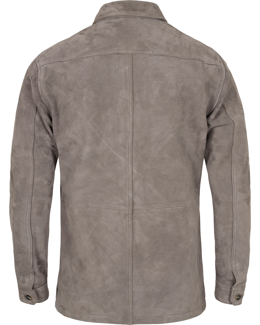 Herr | Jackor | J.Lindeberg | Jonah Zip Suede Jacket Grey