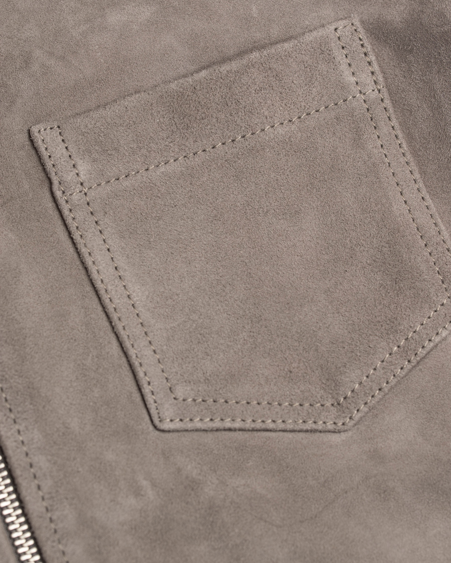 Herr | Jackor | J.Lindeberg | Jonah Zip Suede Jacket Grey