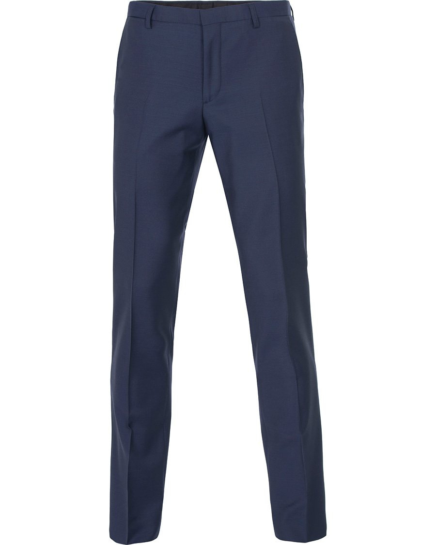 Herr | Byxor | J.Lindeberg | Paulie Dressed Wool Trousers Blueberry