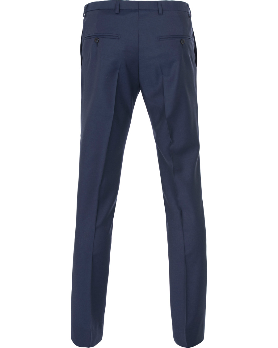 Herr | Byxor | J.Lindeberg | Paulie Dressed Wool Trousers Blueberry