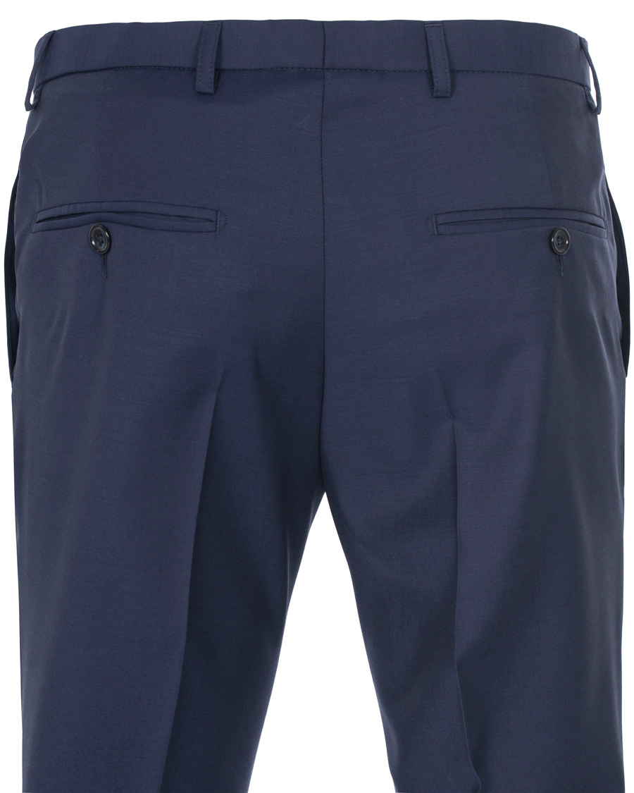 Herr | Byxor | J.Lindeberg | Paulie Dressed Wool Trousers Blueberry