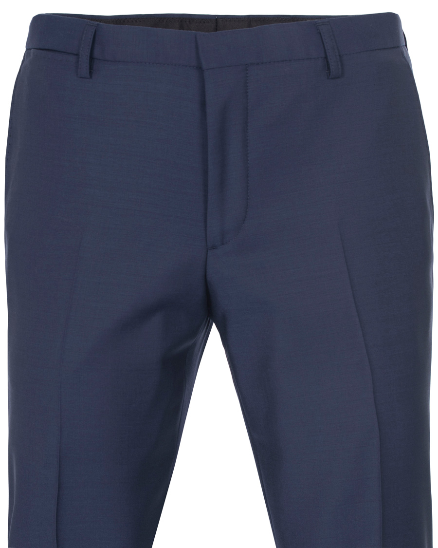 Herr | Byxor | J.Lindeberg | Paulie Dressed Wool Trousers Blueberry
