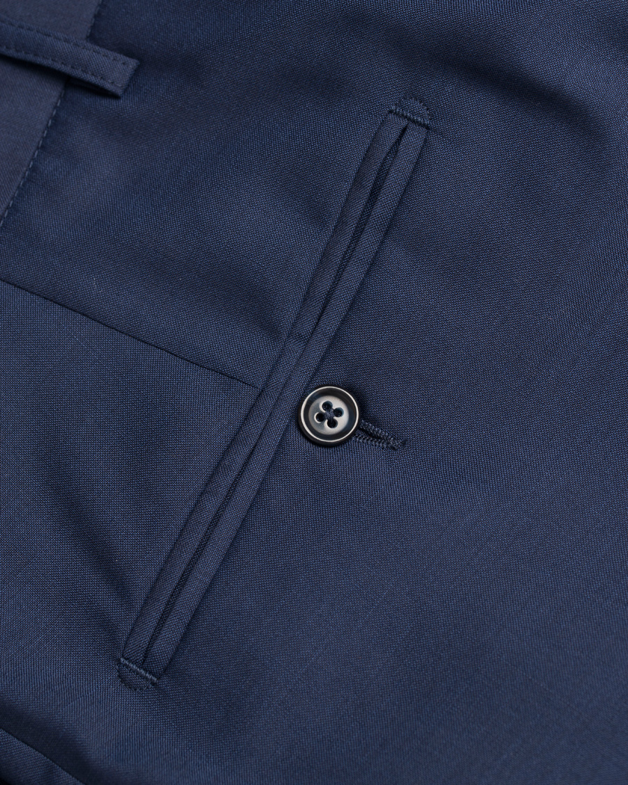Herr | Byxor | J.Lindeberg | Paulie Dressed Wool Trousers Blueberry