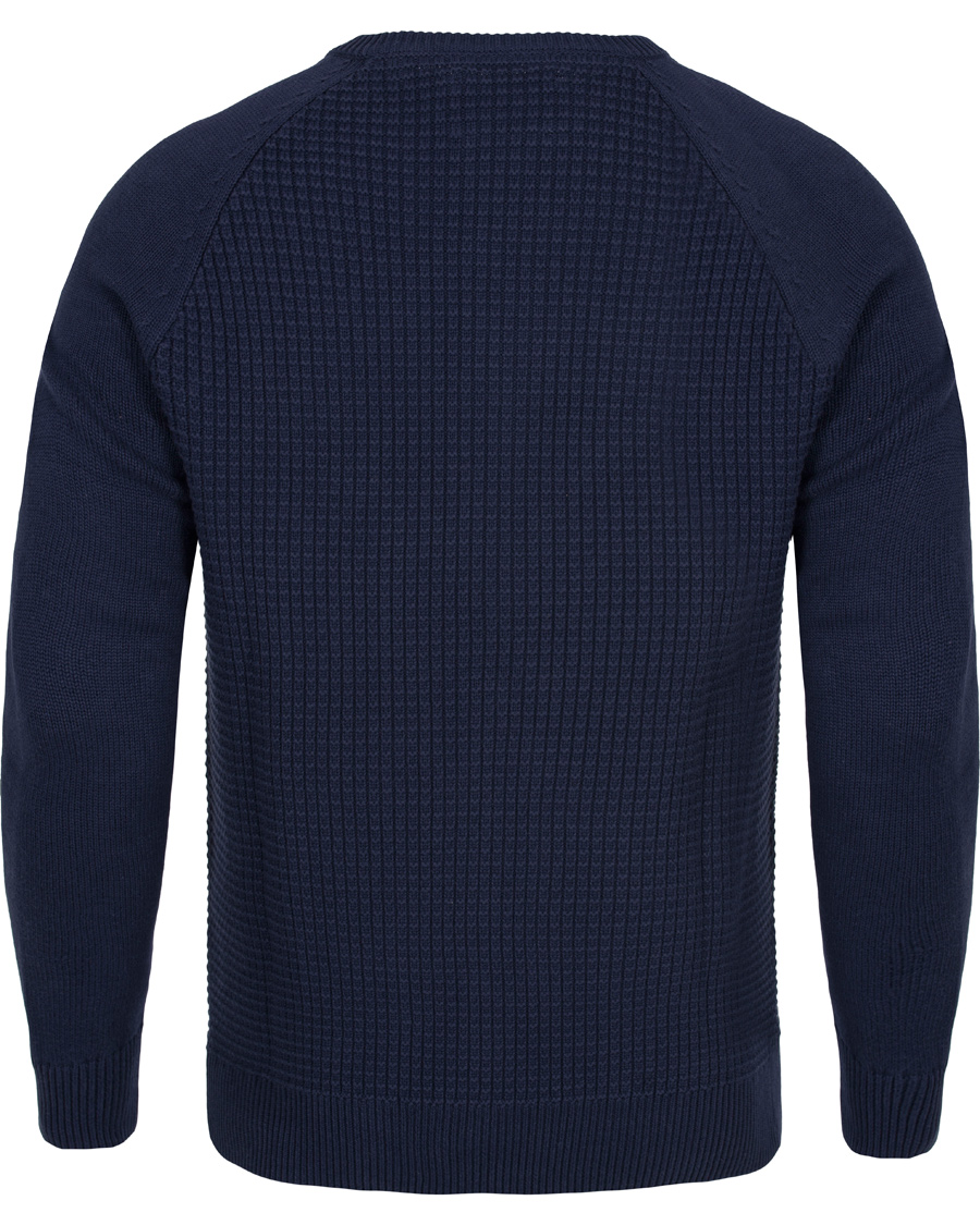 Herr | Tröjor | Lyle & Scott | Crew Neck Garter Bomber Navy