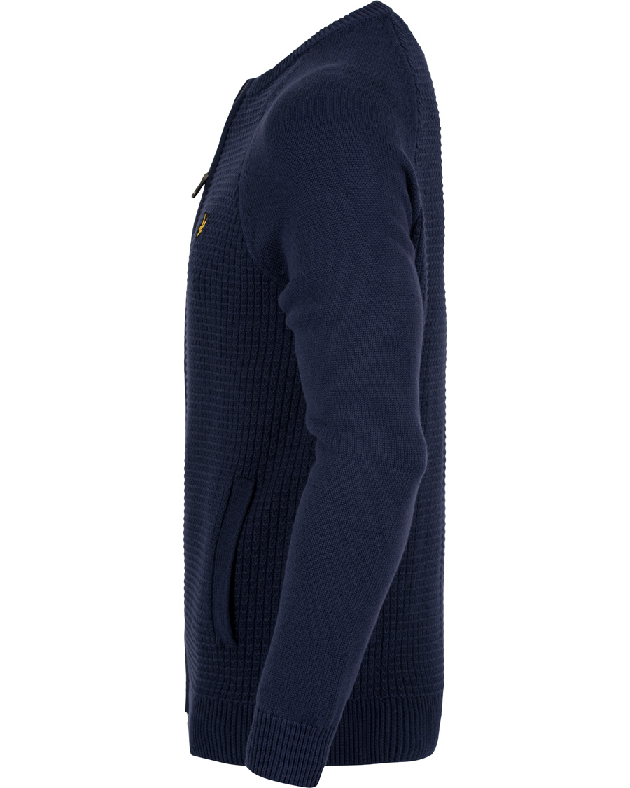 Herr | Tröjor | Lyle & Scott | Crew Neck Garter Bomber Navy