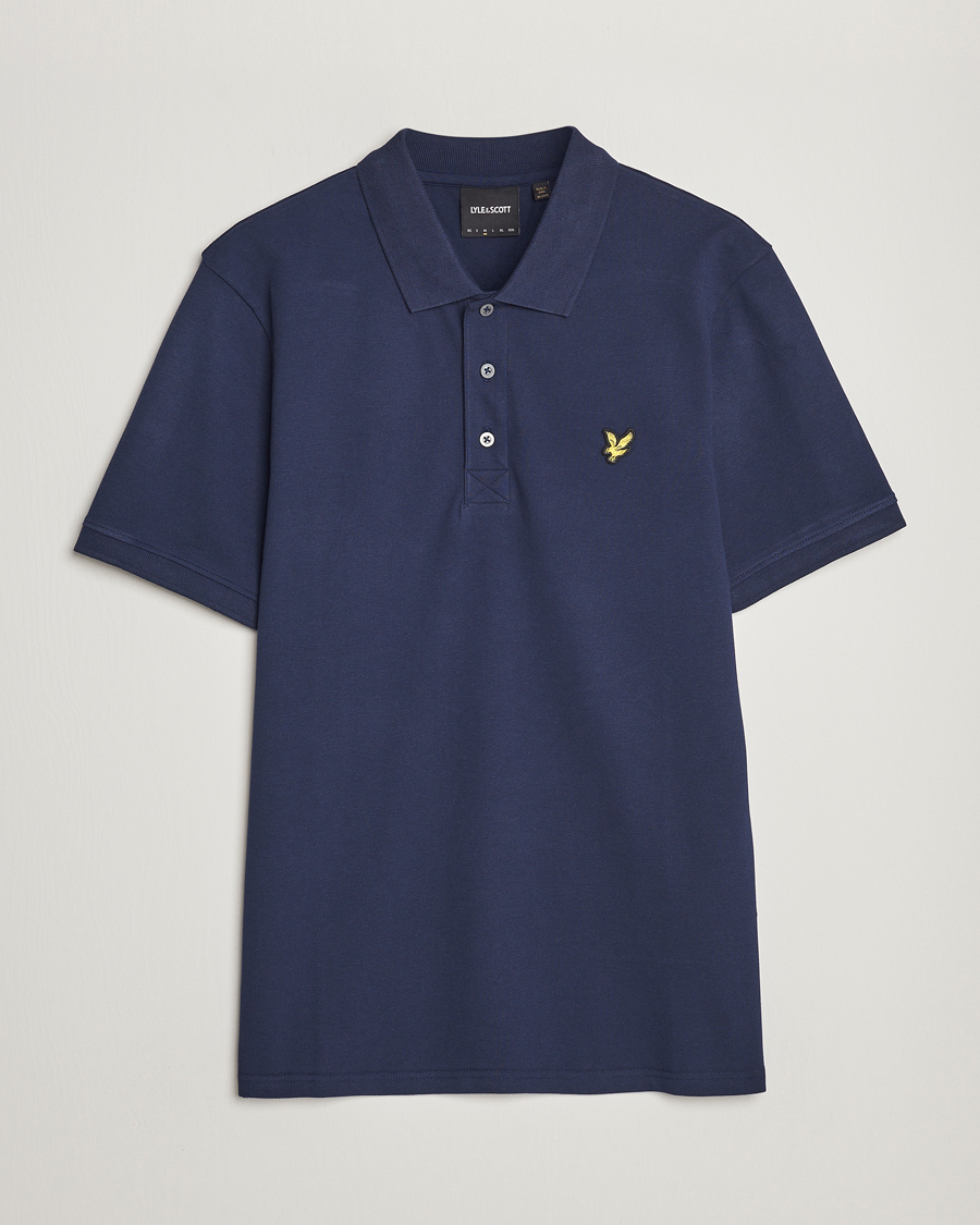 Herr | Pikéer | Lyle & Scott | Plain Pique Polo Dark Navy