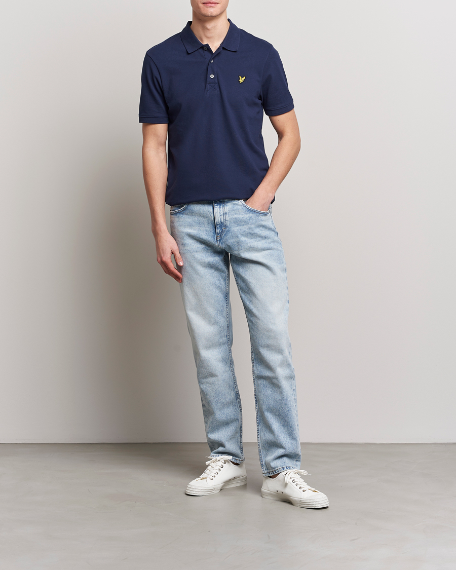 Herr | Pikéer | Lyle & Scott | Plain Pique Polo Dark Navy