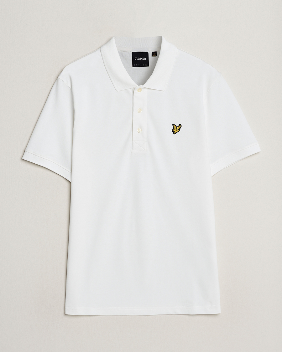 Herr | Pikéer | Lyle & Scott | Plain Pique Polo Shirt White