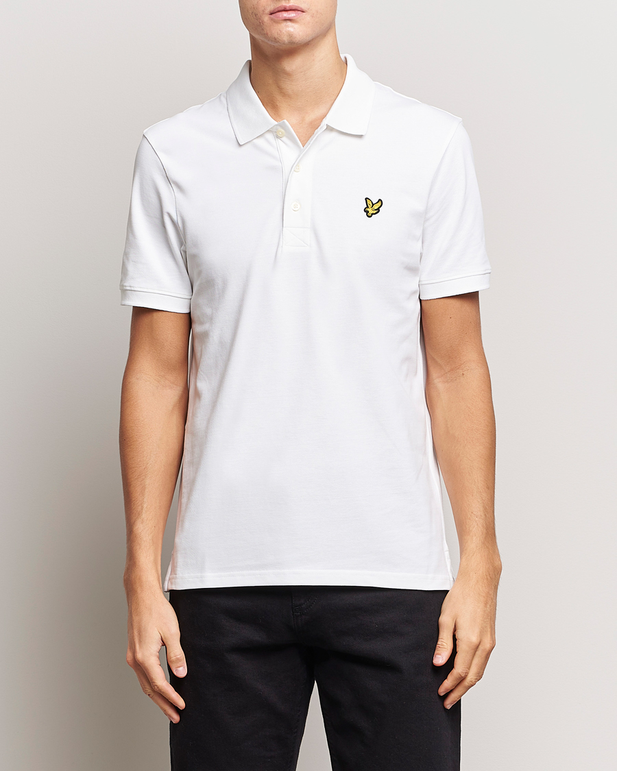 Herr |  | Lyle & Scott | Plain Pique Polo Shirt White