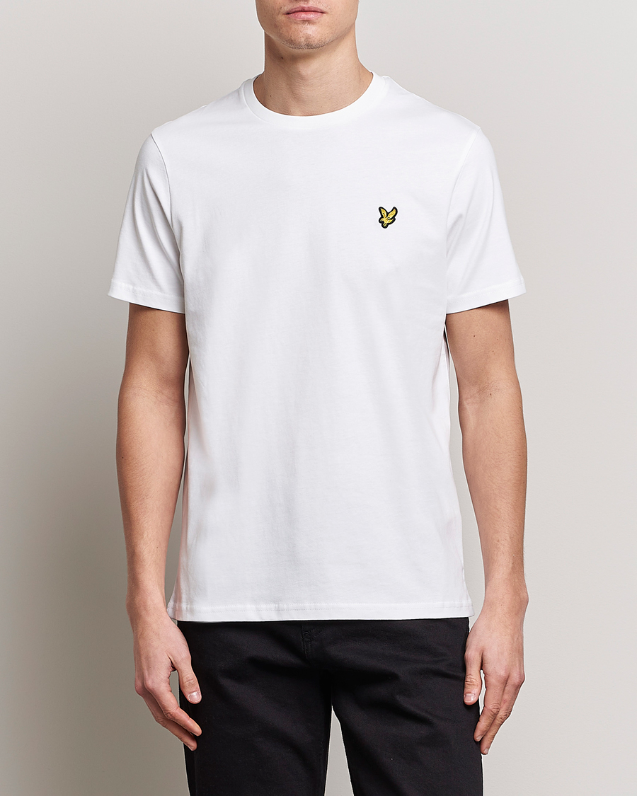 Herr | Kortärmade t-shirts | Lyle & Scott | Plain Crew Neck Cotton T-Shirt White