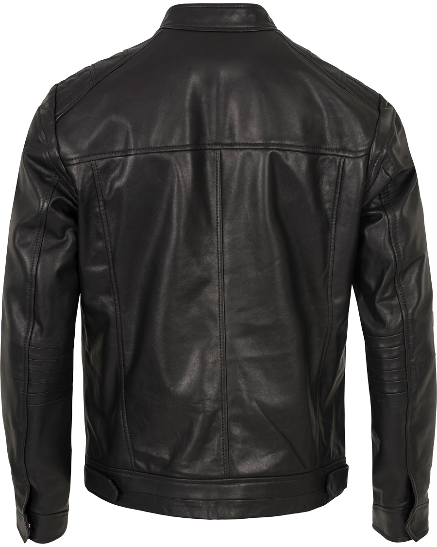 Herr | Jackor | HUGO | Lank Leather Jacket Black