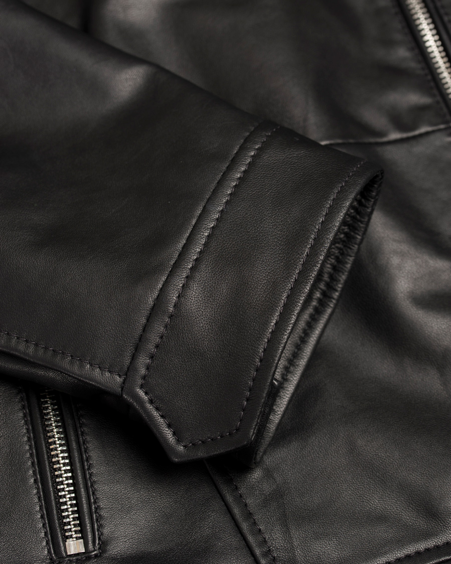 Herr | Jackor | HUGO | Lank Leather Jacket Black