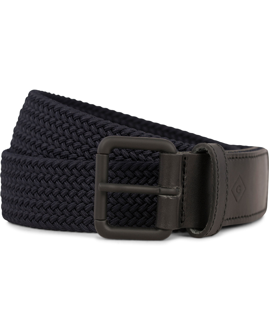 Herr | GANT Diamond G Elatstic Belt 3,5 cm Marine | GANT Diamond G | Elatstic Belt 3,5 cm Marine