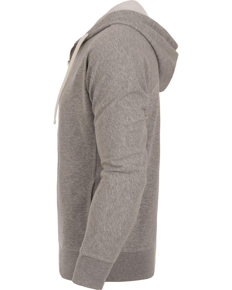 Herr | Tröjor | GANT Diamond G | Full Zip Hoodie Light Grey Melange