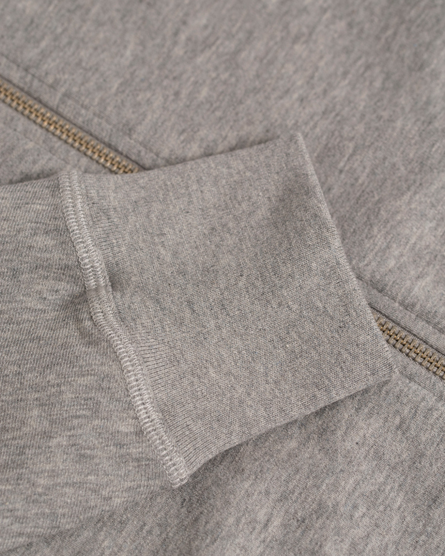 Herr | Tröjor | GANT Diamond G | Full Zip Hoodie Light Grey Melange