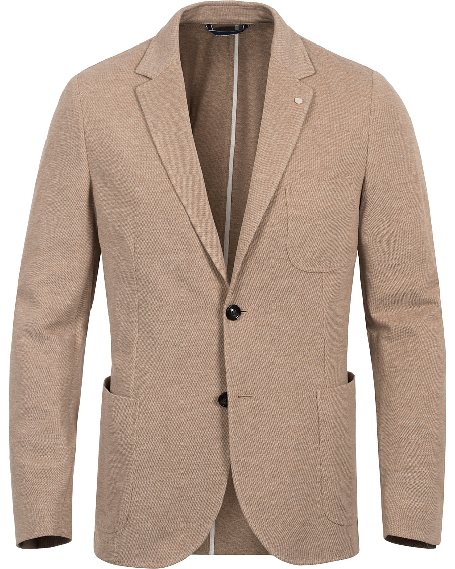 Herr | Kavajer | GANT | The Jersey Weekender Fit Blazer Dark Khaki