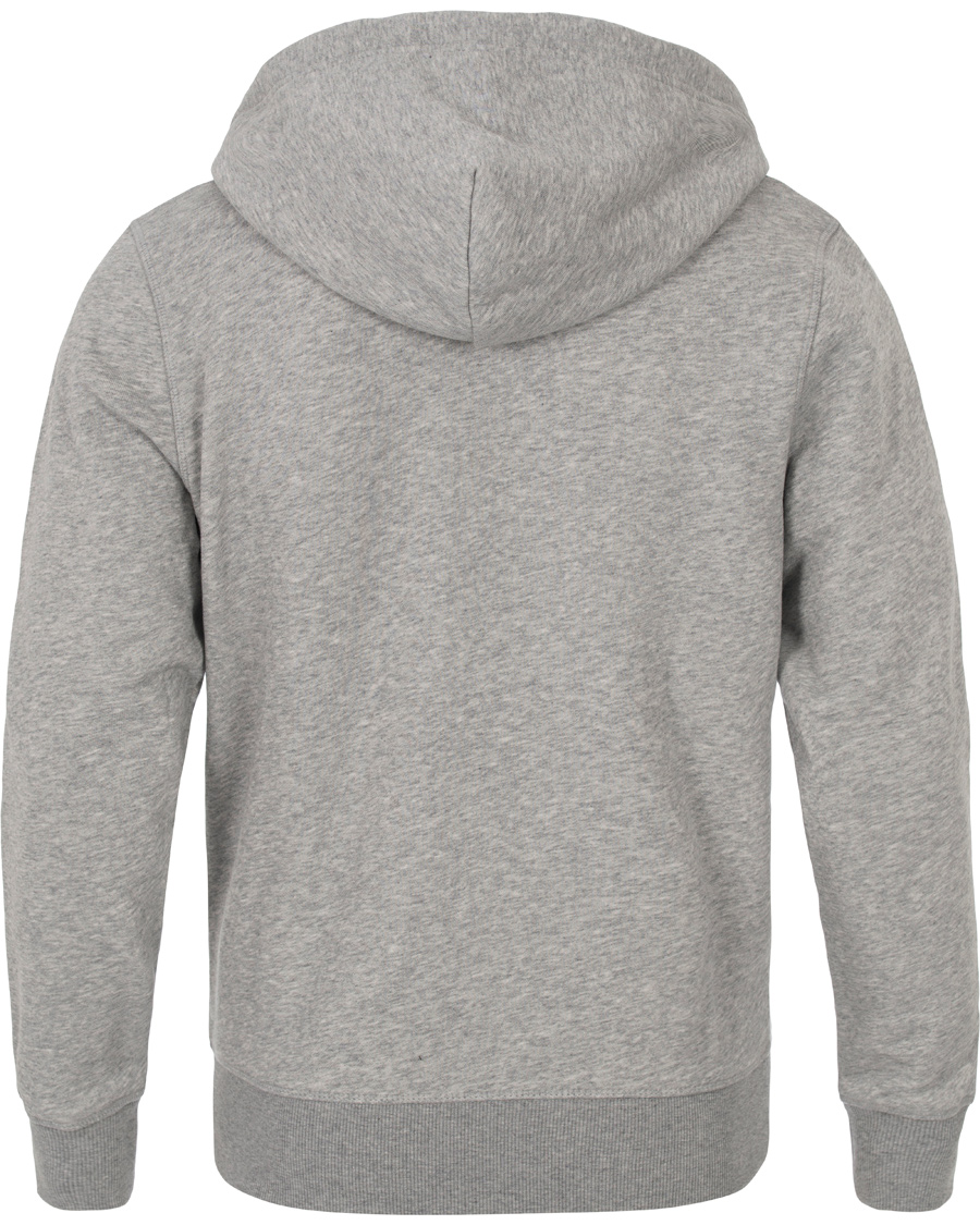 Herr | Tröjor | GANT | Full Zip Hoodie Light Grey Melange