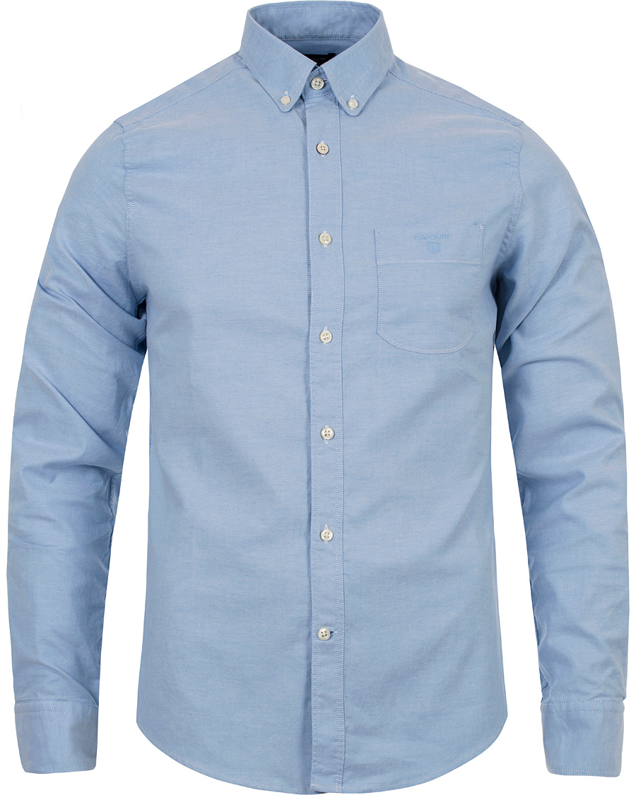Herr | Skjortor | GANT | Stretch Oxford Fitted Body Shirt Sky Blue
