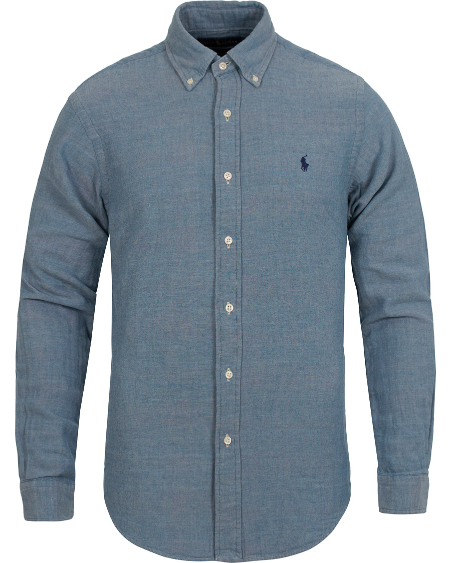 Herr | Skjortor | Polo Ralph Lauren | Slim Fit Shirt Twofaced Chambray/Red