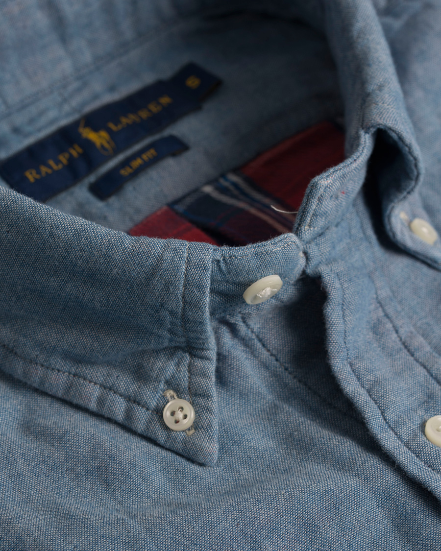 Herr | Skjortor | Polo Ralph Lauren | Slim Fit Shirt Twofaced Chambray/Red