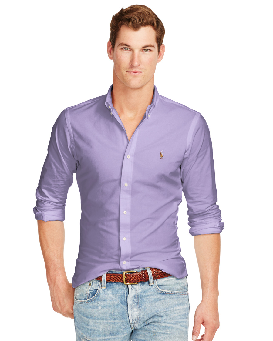 Herr | Skjortor | Polo Ralph Lauren | Slim Fit Oxford Stretch Shirt Violet