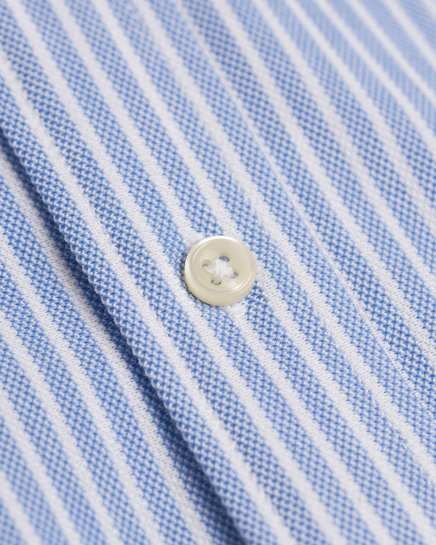 Herr | Skjortor | Polo Ralph Lauren | Slim Fit Knit Oxford Stripe Shirt White/Blue