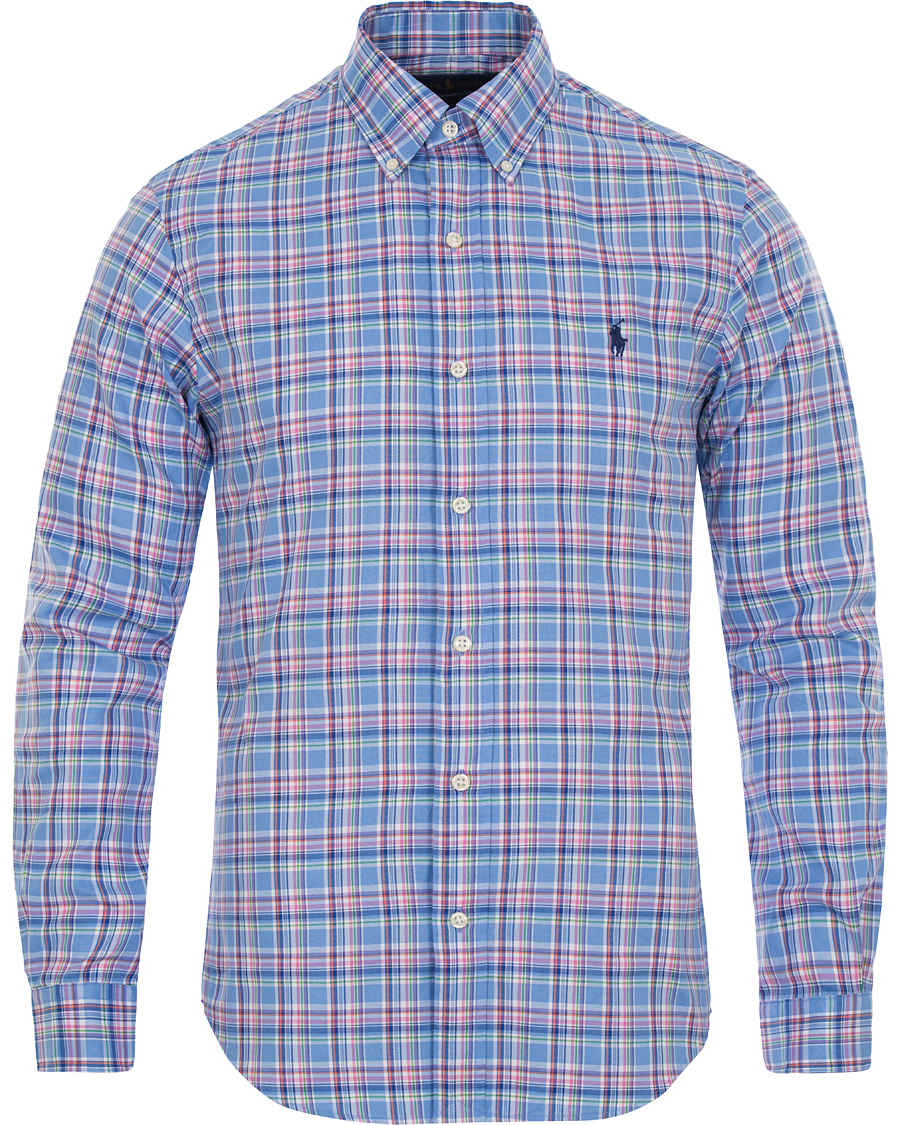 Herr | Skjortor | Polo Ralph Lauren | Slim Fit Luxury Oxford Shirt Blue/Orange