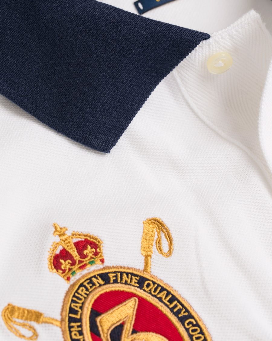 Herr | Pikéer | Polo Ralph Lauren | Blackwatch Block Stripe Polo White