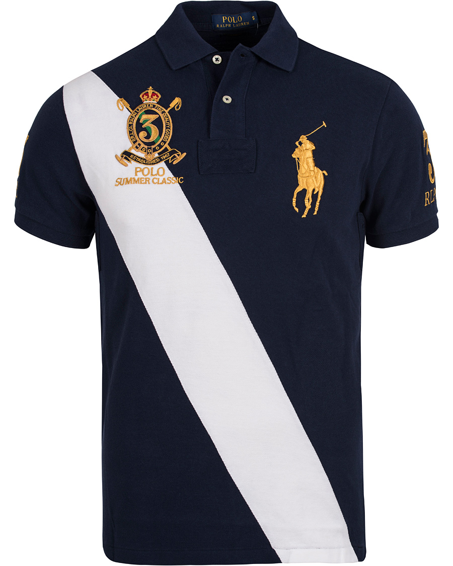 Herr | Pikéer | Polo Ralph Lauren | Blackwatch Diagonal Stripe Polo French Navy