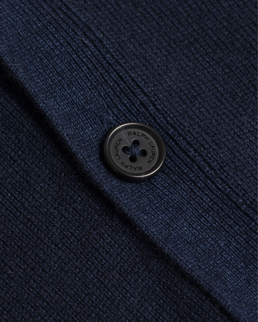 Herr | Tröjor | Polo Ralph Lauren | Garment Washed Cashmere Cardigan Aviator Navy