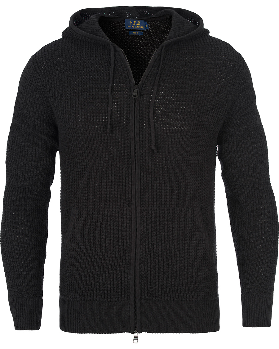 Herr | Tröjor | Polo Ralph Lauren | Cotton/Cashmere Stone Washed Hoodie Polo Black