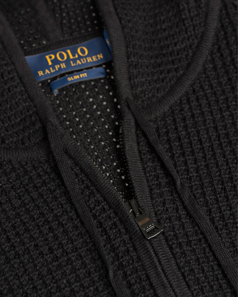 Herr | Tröjor | Polo Ralph Lauren | Cotton/Cashmere Stone Washed Hoodie Polo Black