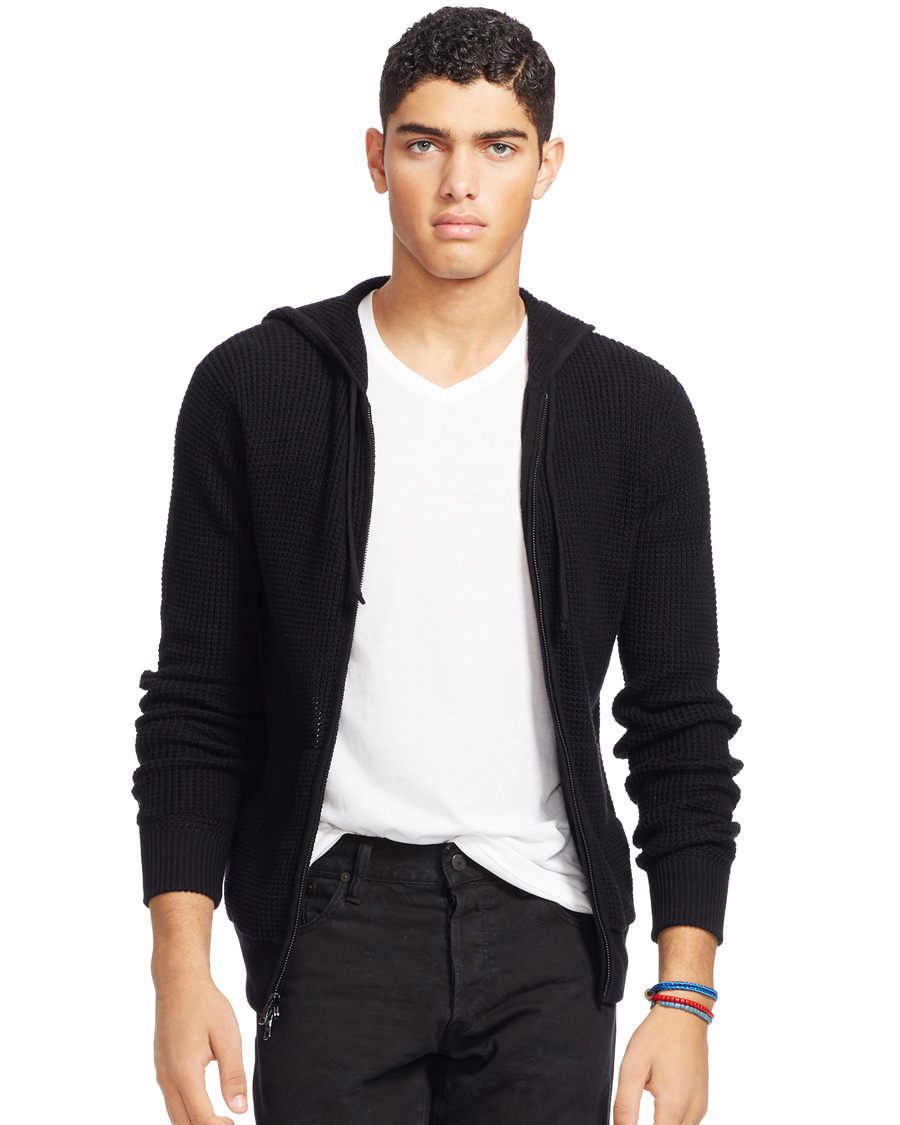 Herr | Tröjor | Polo Ralph Lauren | Cotton/Cashmere Stone Washed Hoodie Polo Black