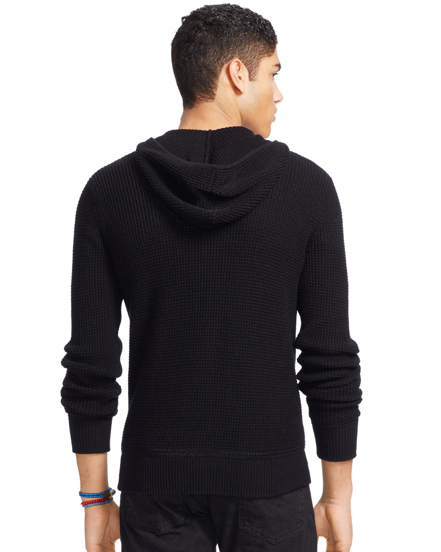 Herr | Tröjor | Polo Ralph Lauren | Cotton/Cashmere Stone Washed Hoodie Polo Black