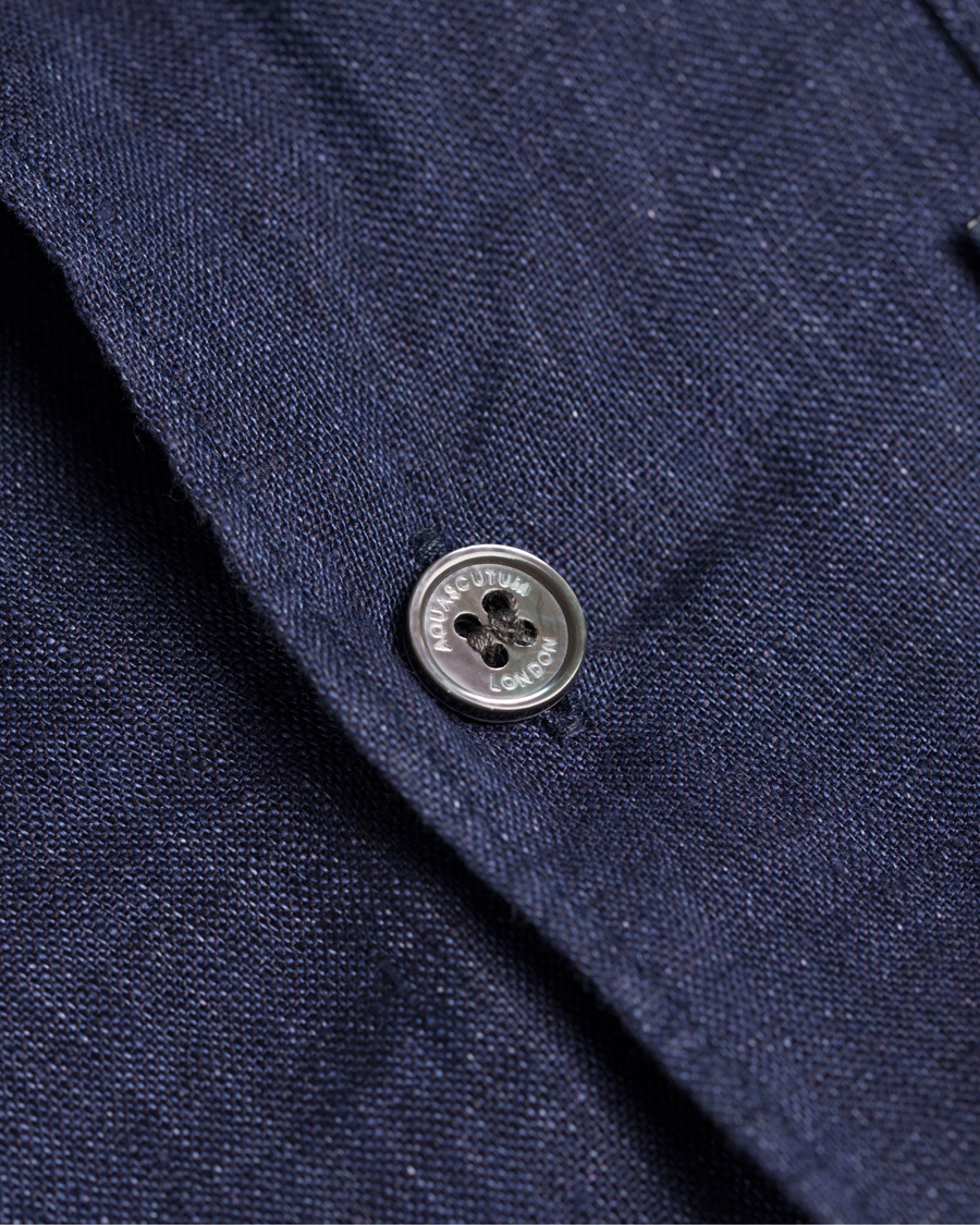 Herr | Skjortor | Aquascutum | Ashby Linnen Shirt Navy