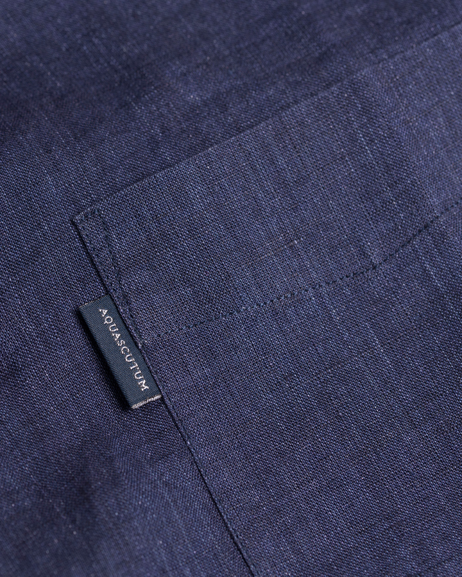 Herr | Skjortor | Aquascutum | Ashby Linnen Shirt Navy
