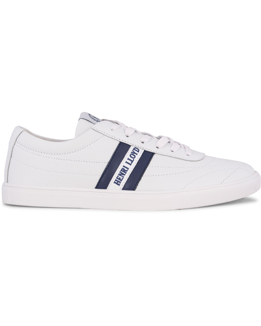 Herr | Henri Lloyd Wimbledon Trainer Sneaker White/Navy | Henri-Lloyd | Henri Lloyd Wimbledon Trainer Sneaker White/Navy