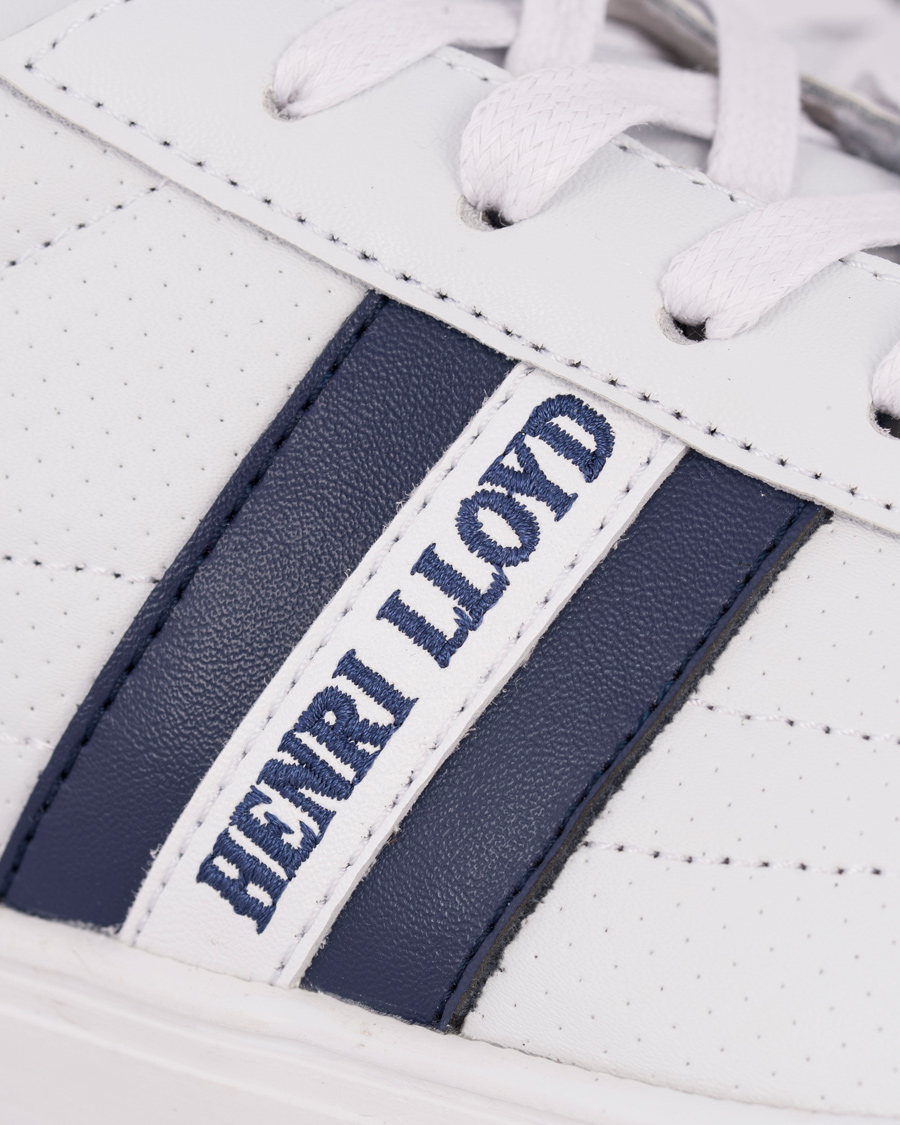 Herr | Henri Lloyd Wimbledon Trainer Sneaker White/Navy | Henri-Lloyd | Henri Lloyd Wimbledon Trainer Sneaker White/Navy