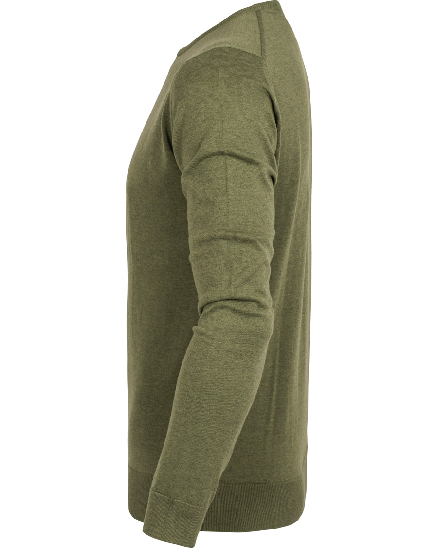 Herr | Tröjor | John Smedley | Luke Slim Fit Sea Island Cotton Pullover Tyrolean Green