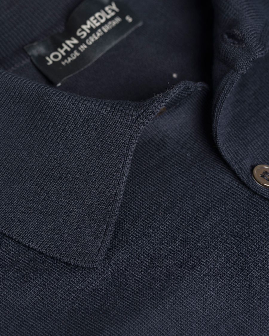 Herr | Pikéer | John Smedley | Adrian Slim Fit Sea Island Polo Navy