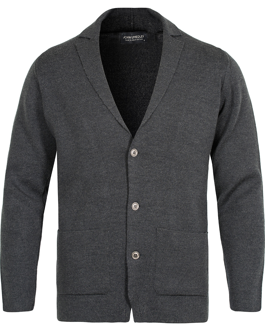 Herr | Tröjor | John Smedley | Oxland Wool Blazer Charcoal