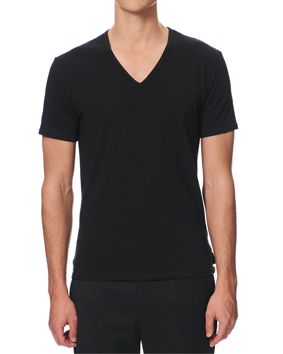 Herr | T-Shirts | Calvin Klein | Cotton V-Neck Tee 2-Pack Black